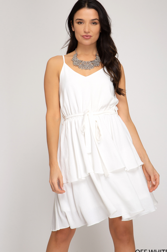 White 2 tier dress