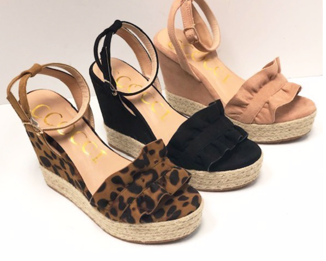 Shoes- Leopard Wedge